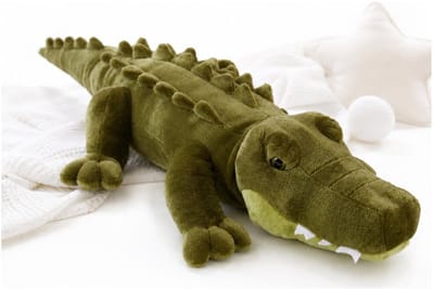 Pluche krokodil knuffel - 80 cm - liggend - reptielen - knuffeldier - speelgoed - voor kinderen
