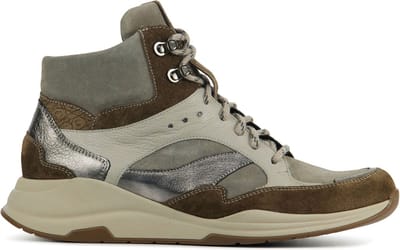 Durea Sneakers Dames - Lage sneakers / Damesschoenen - Leer - 9755 685 - Beige - Maat 38