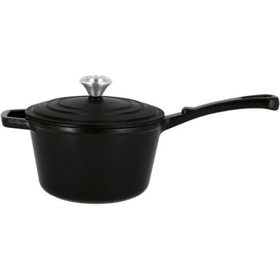 SILVERCREST Gietijzeren steelpan, Ø18 cm (zwart)