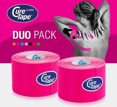 CureTape® Classic voordeelset - Roze - Kinesiotape – 2 rollen - 5cm x 5m - Elastische tape - FysioTape - Kinesiologie Tape - Cure Tape