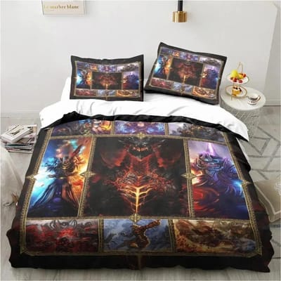 3D Printen Game World Warcraft Beddengoed Set Dekbedovertrek Bedset Dekbedovertrek Kussensloop Dekbed King Queen Size Jongens Volwassene 70x133cm 2pcs
