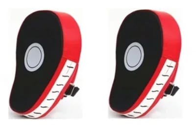 WiseGoods Premium Bokspads Set Van 2 Stootkussens - Handpads Voor Boksen & Kickboksen - Sport Accessoires - Sporten - Kussen Rood