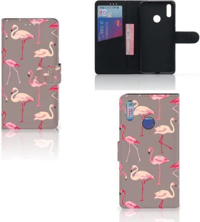 Huawei Y7 (2019) Telefoonhoesje met Pasjes Flamingo