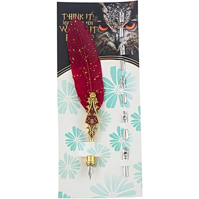 Retro Veer Doop Pen Set Vintageveerpen Elegante Stijl Kalligrafie Schrijven Handtekening met