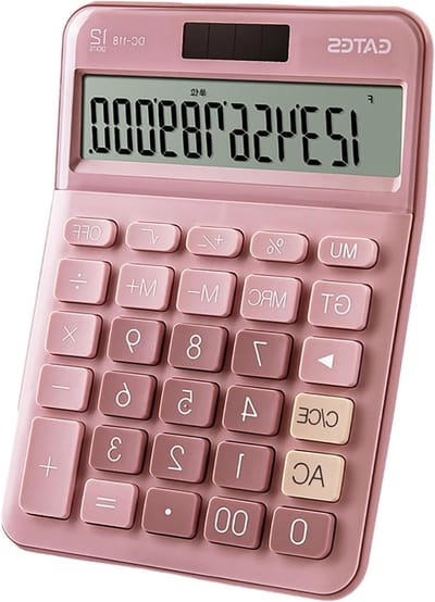 Compacte Rekenmachine - Draagbare Teller - Dagelijkse Berekeningen - Antislip Bodempad - 175 cm Lengte - Roze