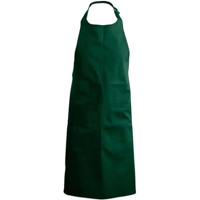 Kariban Katoenen schort met zak K885 - Bottle Green - One size