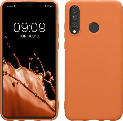 kwmobile telefoonhoesje geschikt voor Huawei P30 Lite - Hoesje voor smartphone - Back cover in warme abrikoos