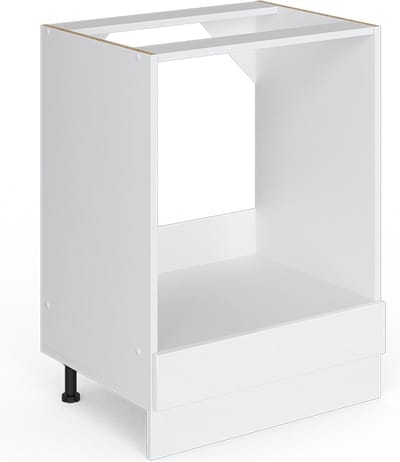 Vicco R-Line Universele onderkast – 60 cm met grote nis, zonder werkblad Wit Hoogglans