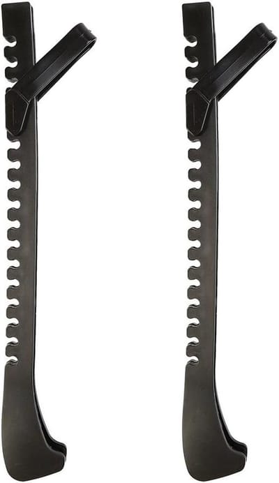 Blade beschermers voor schaatsen, verstelbare cover voor ijshockey en figuur schaatsen, zwart. Beschermt blades tijdens training en competitie.