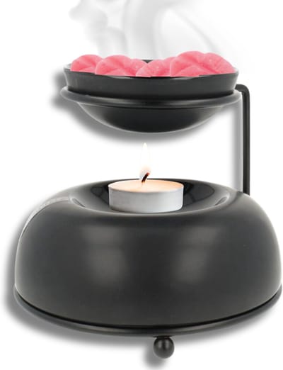 Scentchips® Brander Bowls - Waxbrander - Geurbrander - Oliebrander - Wax Melts Brander - Aromabrander - Ook Geschikt Voor Essentiële Oliën - Geurolie - Waxmelts - Mat Zwart
