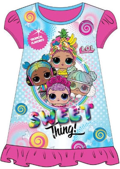 L.O.L. Surprise! nachtjapon - maat 92/98 - LOL Surprise pyjama nachthemd - roze