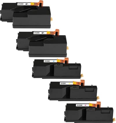 Dell 593-11016 / 593-11021 - Toner Multipack 5-delig - 2x Zwart, 1x Cyaan, 1x Magenta, 1x Geel - Huismerk Compatible - Geschikt voor Dell 1250c Dell 1350cnw Dell 1355cn Dell 1355cnw Dell C1760nw Dell C1765nf Dell C1765nfw