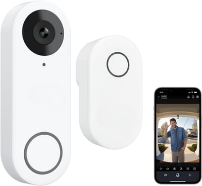 Lexium Video deurbel zonder abonnement - Deurbel met camera - Draadloze video deurbel - Beveiliging woning - Deurbel met app - Slimme deurbel - Geen maandelijkse kosten - Beveiligingscamera - WiFi deurbel - Voor smartphone en tablet