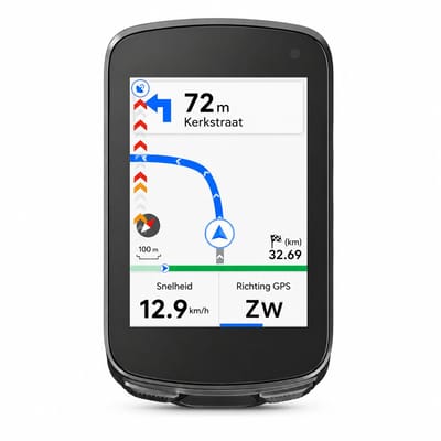 GPS Fietscomputer 2.8 Inch met Route Navigatie - Fietscomputer met Kleurenscherm ANT+ Bluetooth Zwart