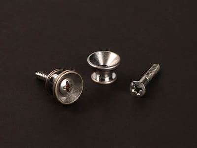 Gotoh EP-B2 Strap Buttons - Set van 2, Verouderd Aluminium