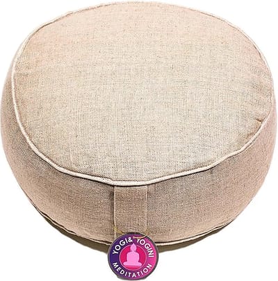 Meditatiekussen rond luxe hennep naturel – Yogi & Yogini