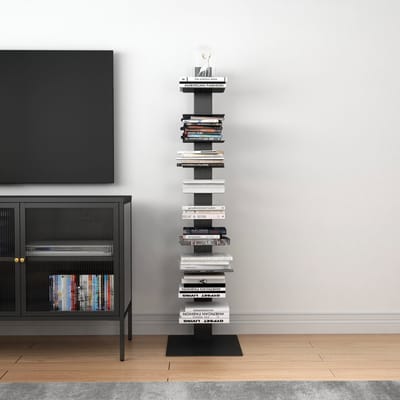 Boekenkast Eksjö schap 150x39x39 cm zwart mat [en.casa]