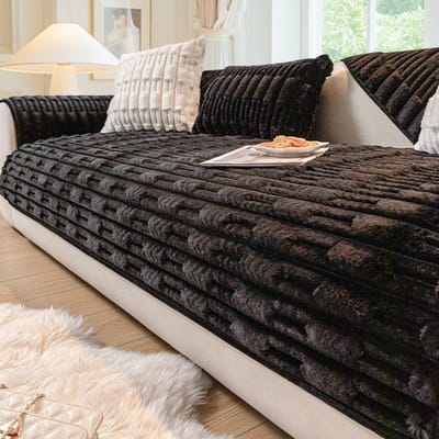 Winter Bankhoes Verdikken Pluche Antislip Bankkussen voor Woonkamer Universele Zachte Bankhoes Rugleuning Handdoek Modulaire Bankmat 70x70cm 1pcs