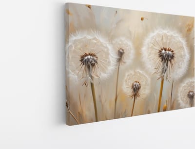 Saammp Canvas Schilderij - Bloemen - Paardenbloem - Abstract - 30x20 - Foto op canvas - Wanddecoratie - Muurdecoratie Woonkamer - Kantoor Decoratie
