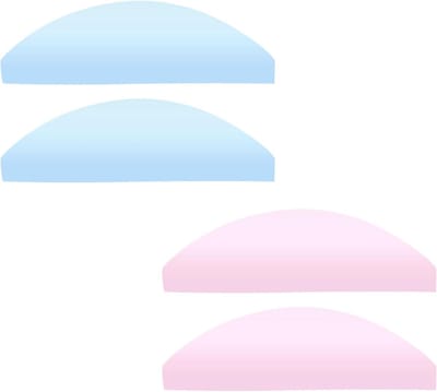 Eyelash Lift Pads voor Permanente Make-up | Herbruikbare Shields voor Wimpers, Lichtroze en Blauw, Perfect voor Wimperlifting en Verzorging