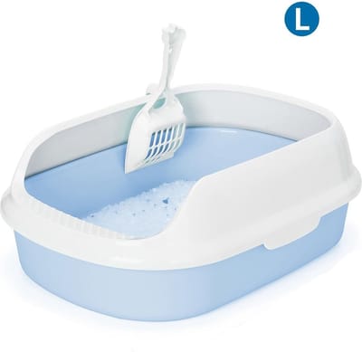 Nobleza Open Kattenbak met Schepje - Katten Toilet - 55 x 39 x 19 cm - Blauw