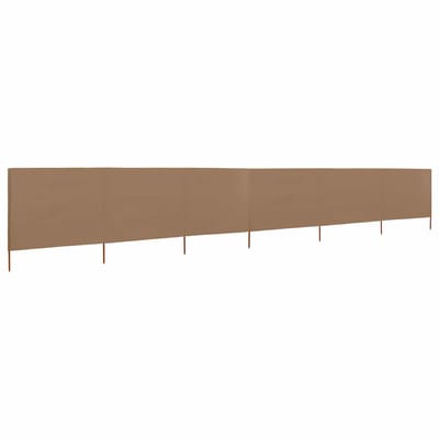 vidaXL - Windscherm - 6-panelen - 800x80 - cm - stof - taupe
