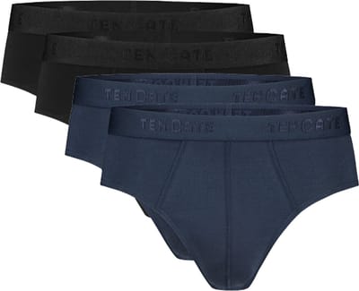 ten Cate Heren Slip 4-pack – Ondergoed voor heren – Maat S – 4-PACK – Navy/black – Comfortabel Katoen Ondergoed – Ademend & Zacht – Voordeelverpakking