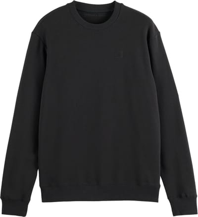 Regular fit sweatshirt van puur katoen met labelpatch