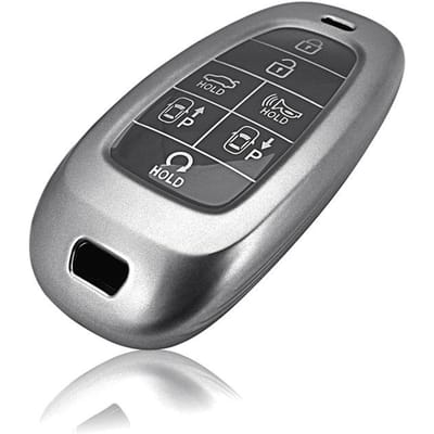 Autosleutelhouder Hoesje Voor Hyundai Tucson Solaris Sonata Hybride Nexo Nx4 Santafe Dn8 4 5 7 Knoppen    Accessoires gray