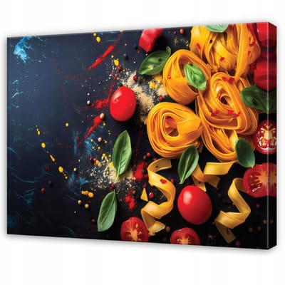 WALLARENA - Schilderij op Canvas 100x70 cm - Schilderijen - Canvas schilderij - Eten motif - Voor de slaapkamer van de salon - Op het doek