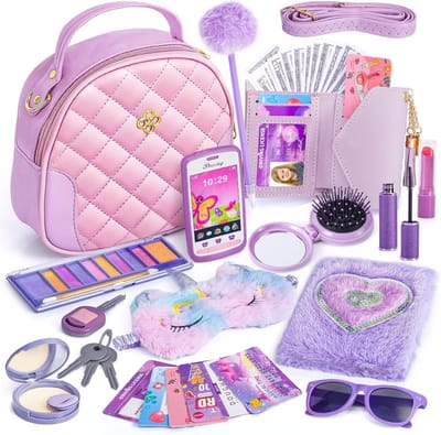 Kinderschmink Tas voor Meisjes - Speelgoed Make-up Set in Handtas
