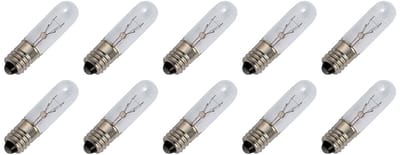 Signaallamp E10 60V 3W - 50 mAh - 10 stuks - T10 Gloeilamp Ø10mm - 40mm - 2500K - Dimbaar