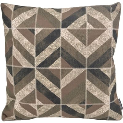 Gek op kussens! Sierkussen stripe patchwork #2 | 45 x 45 cm | pu leder