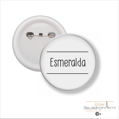 Button Met Speld 58 MM - Esmeralda