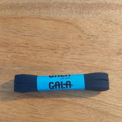 Brede platte katoenen veters 9 mm breed - Donkerblauw, 120cm