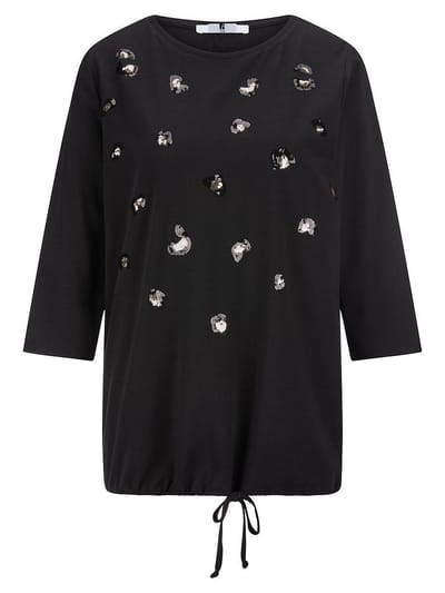 Shirt ronde hals Van Anna Aura zwart