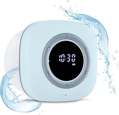 GTB® Douche Radio - Radio - Douche Speaker - Blauw - 8cm x 8cm x 7cm