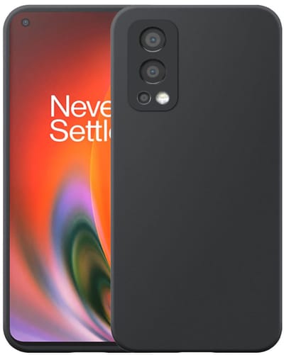 Geschikt voor OnePlus Nord 2 Telefoonhoesje Zwart Flexibel Siliconen TPU hoesje - Flexible Back Cover Case Siliconen TPU - Zwart - Smartphonica geschikt voor OnePlus Nord 2;OnePlus Nord 2 5G
