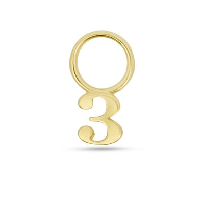 New Bling - 9NBG-O157-3 - 14K geelgoud – Bedel – Nummer 3