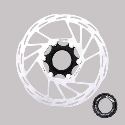 Fiets Rem Schijf - Rotor Schijfrem - Veilig Fietsen - Roestvrij Staal - 180 mm - Zilver