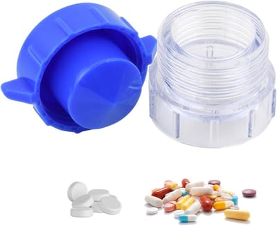 Compacte tablettenhakmolen en vijzel voor eenvoudige medicijnverwerking, pillen malen, poeder maken en tabletten snijden