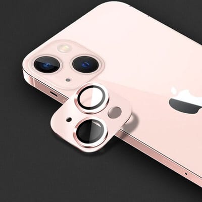 Camera Lens Glass Protector Geschikt voor:  Apple iPhone 12 - Rosegoud