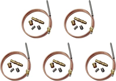 Thermokoppeling Vervanging Kit - Thermostaat Controle Pilot - Gasstroom Beveiligen - Automatische Uitschakeling - 36 Inch - Zilver