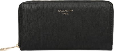 Gallantry - Dames Portemonnee - Portefeuille - Beurs - Kunstleer - Geschikt pasjes - Ritsportemonnee - mobiele telefoon en kleingeld - Zwart