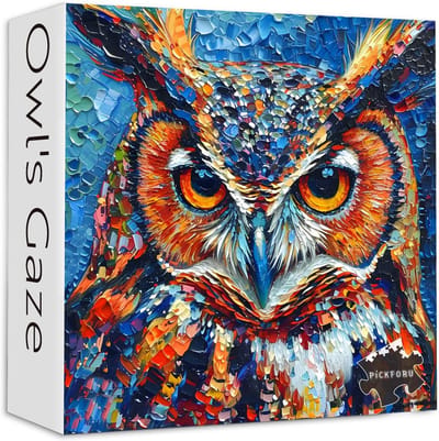 Moeilijke Puzzel 1000 Stukjes - Uitdagende Uil Geschilderd Kunst Legpuzzel
