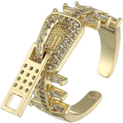 Dames Oorbel Rits Luxe Zirkonia Diamant Opening beige