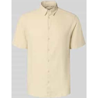 slim fit linnen overhemd met viscose model 'Bobby'