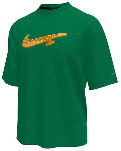 Nike Swim Swoosh Waffle T-shirt Met Korte Mouwen Groen 4-5 Years Jongen