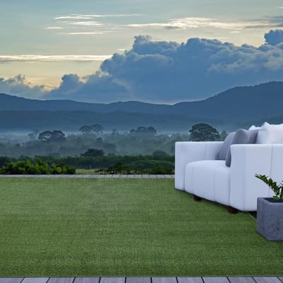 Kunstgras Tapijt - Gazonmat Buiten - Feest Terras - Waterbestendig Lichtgewicht - 122 x 183 cm - Groen