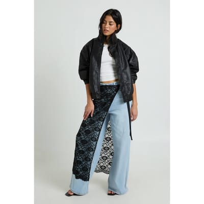 boohoo Dames Wikkel Doorzichtige Kanten Rok | Black | Maat: 6